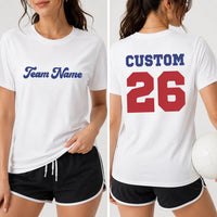 Personalized Team Name Shirt, Custom Player Name Number Tee, Sports Jersey Style T-Shirt, Game Day Outfit, Gift for Athlete, Front Back