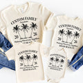Personalized Family Vacation Shirt, Custom Matching Beach Trip Tee, Tropical Palm Tree Group Shirts, Reunion Outfit, Family Trip Gift