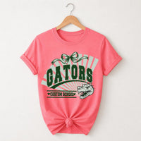 Personalized School Mascot Shirt, Custom School Name Spirit Tee, Varsity Team Graphic T-Shirt, Teacher Game Day Outfit, Team Mom Gift