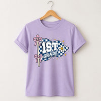 Personalized Grade Level Educator Shirt, Custom 1st 2nd 3rd 4th 5th Tee, Cute Teacher Pennant Tee, Back to School Outfit, Gift for Teacher