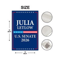 Julia Letlow For Louisiana Senate 2026 Garden Flag, Double Sided, 2026 Senate Flag, Elections Flag, Anti-Trump, Race Red White Blue Flag