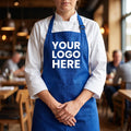 Custom Logo Apron, Personalized Cafe Restaurant Uniform, Professional Chef Apron, Branded Cooking Apron for Staff, Restaurant Gift