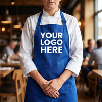 Custom Logo Apron, Personalized Cafe Restaurant Uniform, Professional Chef Apron, Branded Cooking Apron for Staff, Restaurant Gift