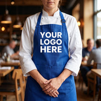 Custom Business Embroidered Apron, Personalized Staff Cooking Apron, Embroidered Staff Apron, Chef Hat Whisk Logo Design, Restaurant Gift