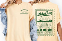 Personalized Lake Vacation Shirt, Custom Family Trip T-Shirt, Matching Lake Crew Outfit, Family Trip Gift, Front Back