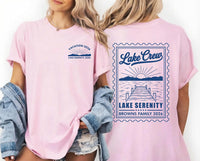 Personalized Lake Vacation Shirt, Custom Family Trip T-Shirt, Matching Lake Crew Outfit, Family Trip Gift, Front Back