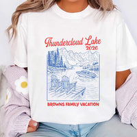 Personalized Family Lake Vacation Shirt, Custom Beach Trip Tee, Choose Your Lake Scene, Family Reunion Tee, Vacation Gift