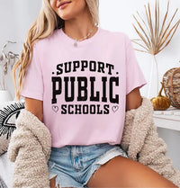 Support Public Schools Shirt, Teacher Advocacy Tee, Retro Collegiate Education Top, Back to School Outfit, Teacher Appreciation Gift