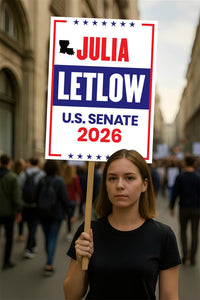 Julia Letlow For Louisiana Senate 2026 Election Sign, Anti-Trump, Political Campaign Sign, Senate Election 2026 Race Poster Sign