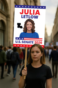 Julia Letlow For Louisiana Senate 2026 Election Sign, Anti-Trump, Political Campaign Sign, Senate Election 2026 Race Poster Sign