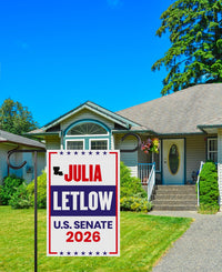 Julia Letlow For Louisiana Senate 2026 Garden Flag, Double Sided, 2026 Senate Flag, Elections Flag, Anti-Trump, Race Red White Blue Flag