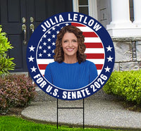 Julia Letlow For Louisiana Senate 2026 Yard Sign, Corrugated Plastic Senate Elections, Race Red White & Blue Yard Sign with Metal H-Stake