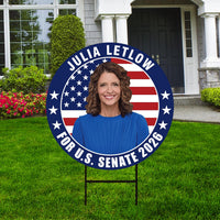 Julia Letlow For Louisiana Senate 2026 Yard Sign, Corrugated Plastic Senate Elections, Race Red White & Blue Yard Sign with Metal H-Stake
