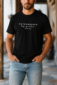 Personalized Outnumbered by Girls Shirt, Custom Since Year Father Tee, Funny Girl Dad T-Shirt, Dad of Daughters Outfit, Gift for Papa