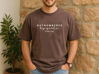 Personalized Outnumbered by Girls Shirt, Custom Since Year Father Tee, Funny Girl Dad T-Shirt, Dad of Daughters Outfit, Gift for Papa