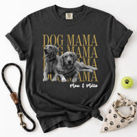 Personalized Dog Mama Photo Shirt, Custom Pet Portrait Tee, Two Pet Portrait Graphic, Birthday Gift for Her, Dog Mom Gift
