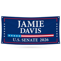 Jamie Davis For Louisiana U.S. Senate Banner Sign, 13 oz Waterproof US Senate Election 2026, Democrate Vinyl Banner With Metal Grommets