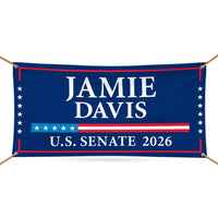 Jamie Davis For Louisiana U.S. Senate Banner Sign, 13 oz Waterproof US Senate Election 2026, Democrate Vinyl Banner With Metal Grommets