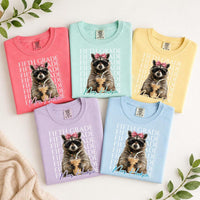 Personalized Fifth Grade Teacher Shirt, Custom Teacher Name Tee, Coffee Raccoon Top, Back to School Outfit, Educator Gift