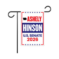 Ashley Hinson For Iowa Senate 2026 Garden Flag, Double Sided, 2026 Senate Flag, Elections Flag, Anti-Trump, Race Red White Blue Flag