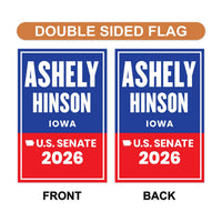 Ashley Hinson For Iowa Senate 2026 Garden Flag, Double Sided, 2026 Senate Flag, Elections Flag, Anti-Trump, Race Red White Blue Flag