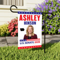 Ashley Hinson For Iowa Senate 2026 Garden Flag, Double Sided, 2026 Senate Flag, Elections Flag, Anti-Trump, Race Red White Blue Flag
