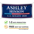 Ashley Hinson For Iowa U.S. Senate Banner Sign, 13 oz Waterproof US Senate Election 2026, Democrate Vinyl Banner With Metal Grommets