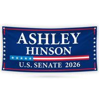 Ashley Hinson For Iowa U.S. Senate Banner Sign, 13 oz Waterproof US Senate Election 2026, Democrate Vinyl Banner With Metal Grommets