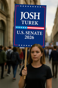 Josh Turek For Iowa Senate 2026 Election Sign, Anti-Trump, Political Campaign Sign, Senate Election 2026 Race Poster Sign