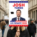 Josh Turek For Iowa Senate 2026 Election Sign, Anti-Trump, Political Campaign Sign, Senate Election 2026 Race Poster Sign