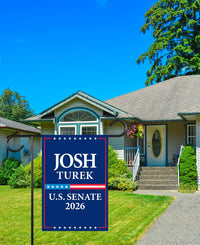 Josh Turek For Iowa Senate 2026 Garden Flag, Double Sided, 2026 Senate Flag, Elections Flag, Anti-Trump, Race Red White Blue Flag