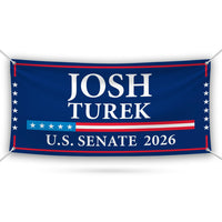 Josh Turek For Iowa U.S. Senate Banner Sign, 13 oz Waterproof US Senate Election 2026, Democrate Vinyl Banner With Metal Grommets