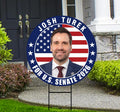 Josh Turek For Iowa Senate 2026 Yard Sign, Corrugated Plastic Senate Elections, Race Red White & Blue Yard Sign with Metal H-Stake