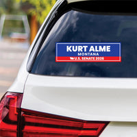 Kurt Alme For Montana Senate 2026 Vinyl Sticker, VoteKurt AlmeDecal, Montana Senate Elections 2026 Bumper Sticker, 10" x 3"