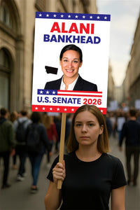 Alani Bankhead For Montana Senate 2026 Election Sign, Anti-Trump, Political Campaign Sign, Senate Election 2026 Race Poster Sign