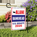 Alani Bankhead For Montana Senate 2026 Garden Flag, Double Sided, 2026 Senate Flag, Elections Flag, Anti-Trump, Race Red White Blue Flag