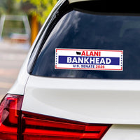 Alani Bankhead For Montana Senate 2026 Vinyl Sticker, Vote Bankhead Decal, Montana Senate Elections 2026 Bumper Sticker, 10" x 3"