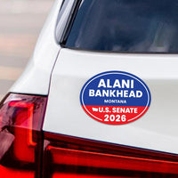 Alani Bankhead For Montana Senate 2026 Car Magnet - Vote Bankhead Vehicle Magnet, Montana Senate Elections 2026 Magnet - 6" x 4.5"
