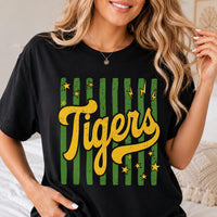 Vintage Varsity Tigers Shirt, Retro Mascot Spirit Tee, Red Blue School Spirit Shirt, Game Day Tiger Fan Outfit, Team Mom Gift for Her