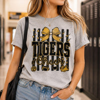 Personalized Tigers Cheer Shirt, Custom School Mascot Tee, Cute Varsity Cheerleader Graphic, Game Day Spirit Outfit, Cheer Team Gift