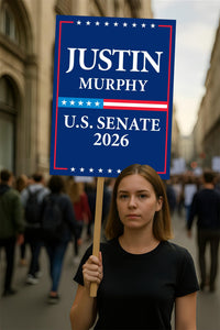 Justin Murphy For New Jersey Senate 2026 Election Sign, Anti-Trump, Political Campaign Sign, Senate Election 2026 Race Poster Sign