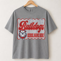 Personalized School Mascot Shirt, Custom Team Name Tee, Retro Varsity Spirit Wear Design, School Game Day Outfit, Coach Gift for Team