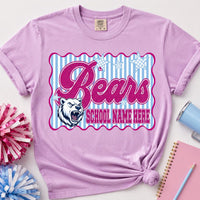 Personalized School Mascot Shirt, Custom Team Name Tee, Retro Varsity Spirit Wear Design, School Game Day Outfit, Coach Gift for Team
