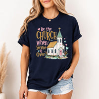 Be the Church Shirt, Christian Graphic Tee, Cute Church Service Shirt, Faith Based T-Shirt, Sunday Worship Gift for Christian Women