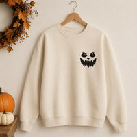 Pick Your Face Embroidered Halloween Sweatshirt, Spooky Pumpkin Hoodie, Custom Jack O Lantern Shirt, Festive Shirt, Cozy Fall Gift