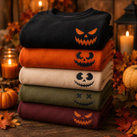 Pick Your Face Embroidered Halloween Sweatshirt, Spooky Pumpkin Hoodie, Custom Jack O Lantern Shirt, Festive Shirt, Cozy Fall Gift