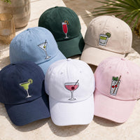 Choose Your Cocktail Embroidered Hat, Martini Margarita Wine Cap, Bachelorette Outfit Hat, Girls Trip Accessory, Bridal Shower Gift