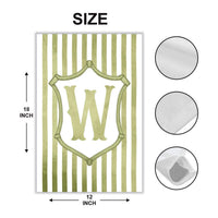Personalized Monogram Garden Flag, 12x18 Double Sided Yard Flag, Family Last Name Sign, Green Stripe Porch Decor, Housewarming Gift