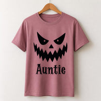 Personalized Halloween Family Shirt, Custom Pumpkin Face Tee, Matching Spooky Group Outfit, Mom Dad Kids Halloween Top, Costume Party Gift