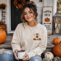 Ghost Puppy Embroidered Sweatshirt, Halloween Pet Hoodie, Cute Spooky Ghost Shirt, Dog Lover Sweatshirt, Cute Halloween Dog Mom Gift